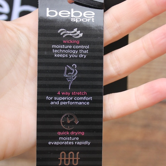 SOLD Bebe Active Sports Bra Gray Black Small - Picture 4 of 4